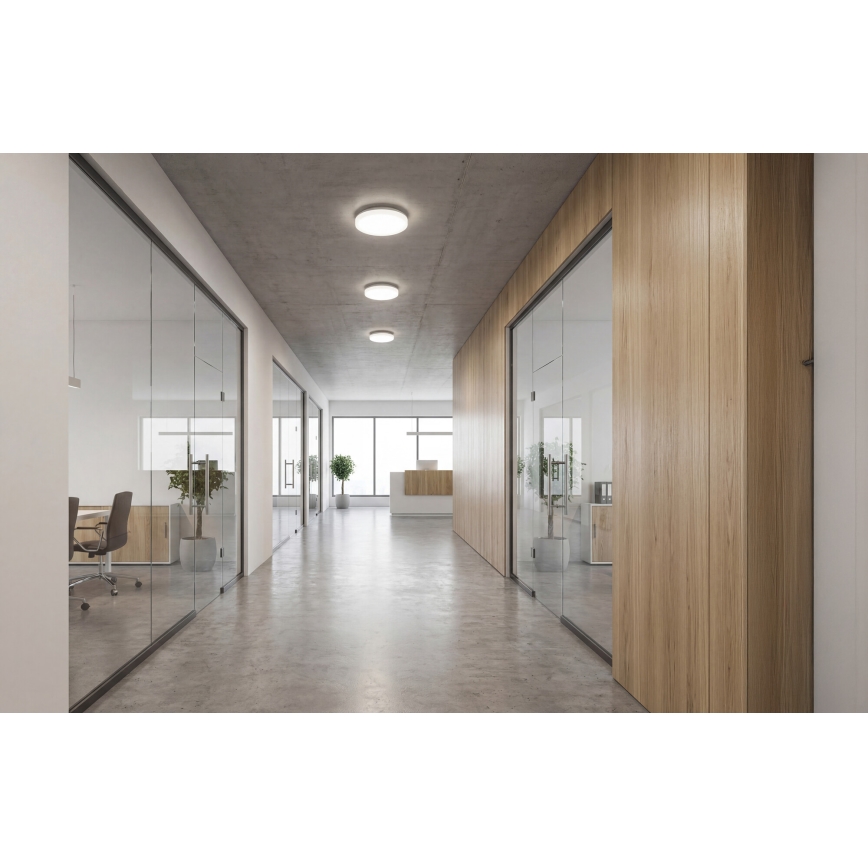 LED-Deckenleuchte mit Bewegungs- und Dämmerungssensor VARSO, LED/22/30W/230V, 3000/4000/6500K, Ø 33 cm, IP54