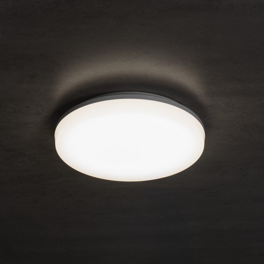 LED-Deckenleuchte mit Bewegungs- und Dämmerungssensor VARSO, LED/22/30W/230V, 3000/4000/6500K, Ø 33 cm, IP54
