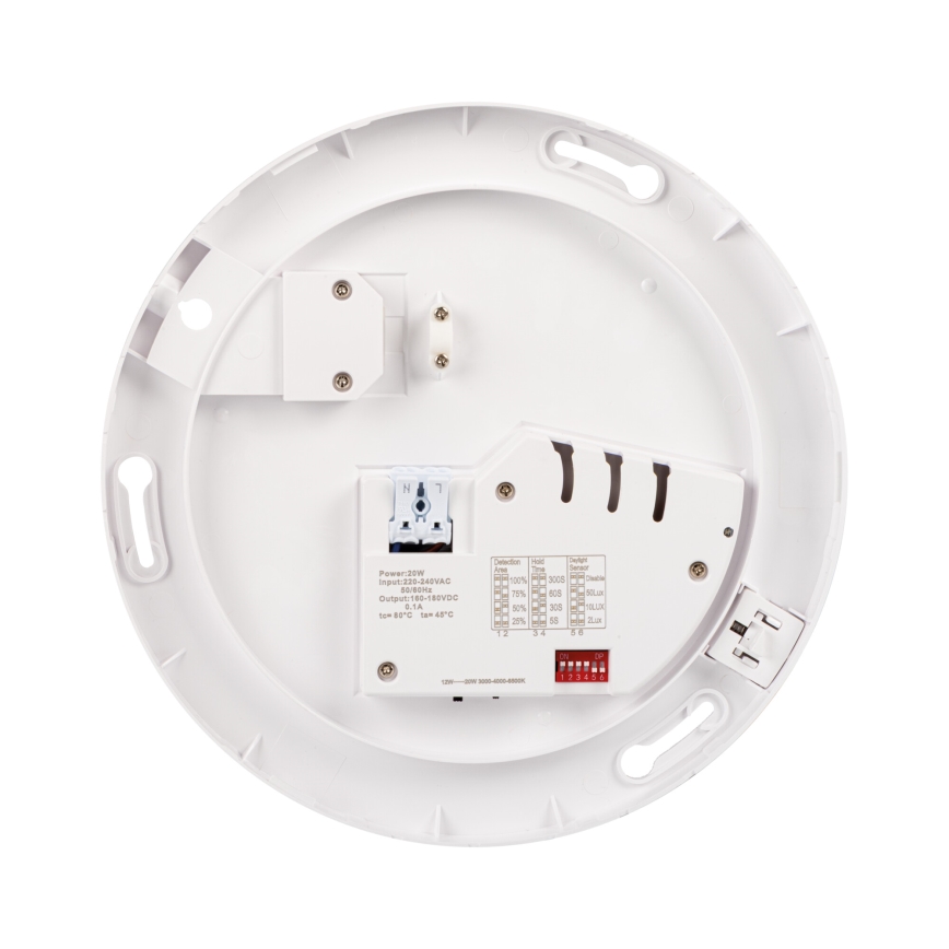 LED-Deckenleuchte mit Bewegungs- und Dämmerungssensor VARSO, LED/22/30W/230V, 3000/4000/6500K, Ø 33 cm, IP54