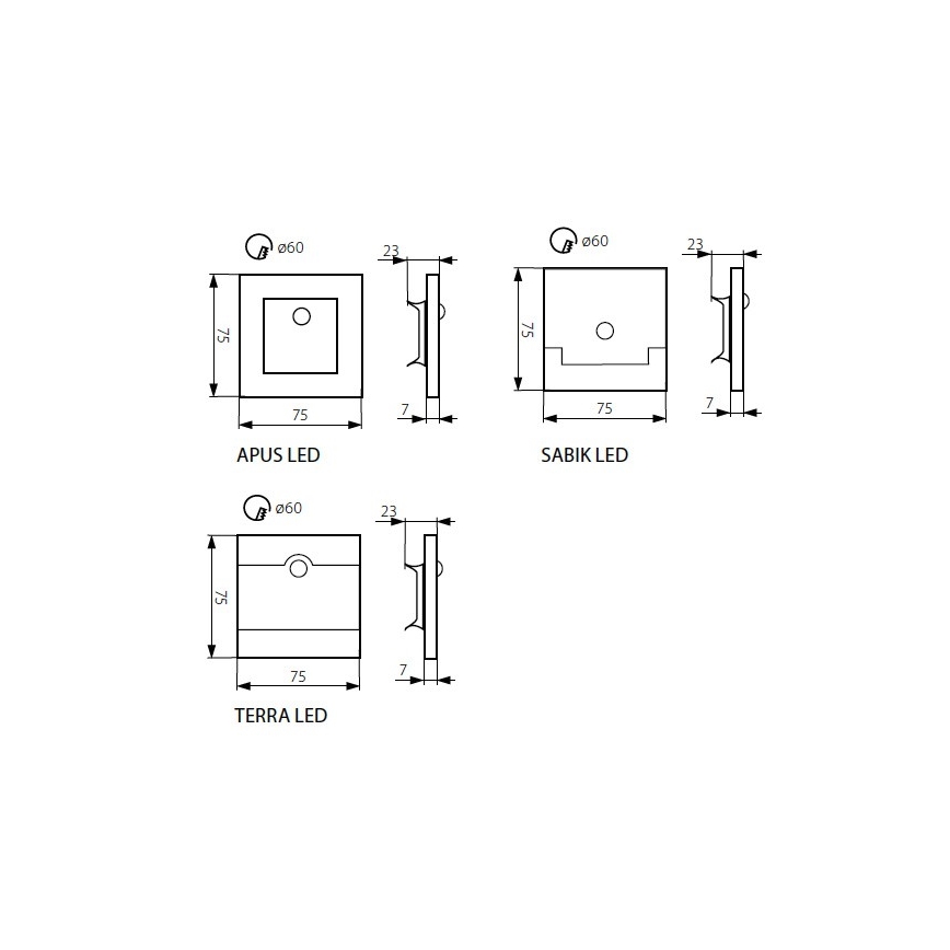 LED Treppenleuchte APUS mit Sensor LED/0,8W/12V 3000K