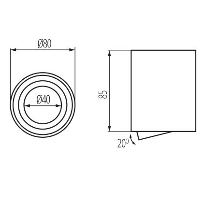 Deckenspot BORD ONE 1xGU10/10W/230V weiß