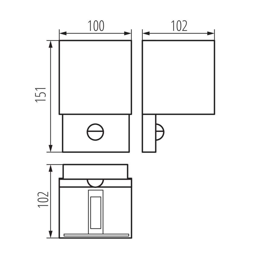 LED Außenwandleuchte mit Bewegungs- und Dämmerungssensor REKA LED/7W/230V IP54 anthrazit eckig
