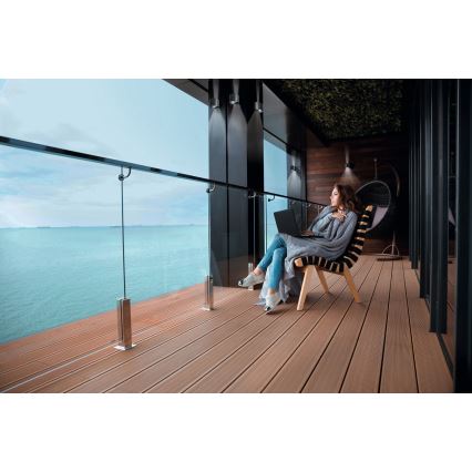 REKA LED-Außenwandleuchte mit Bewegungs- und Dämmerungssensor, LED/7W/230V, IP54, anthrazit, rund