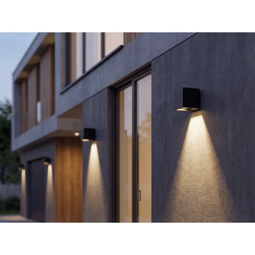 LED Solar-Wandleuchte mit Sensor REKA LED/3W/3,7V 1800 mAh 3000/4000/6500K IP65 schwarz