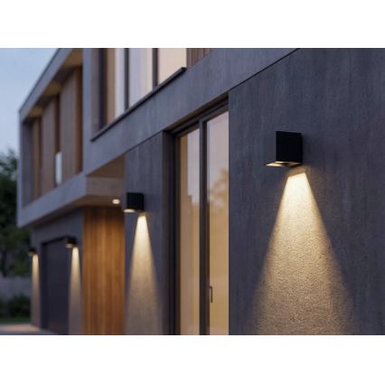 LED-Solar-Wandleuchte mit Sensor REKA LED/6W/3,7V 1800 mAh 3000/4000/6500K IP65 schwarz