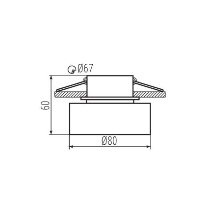 Einbaustrahler GOVIK GU10/10W schwarz/golden