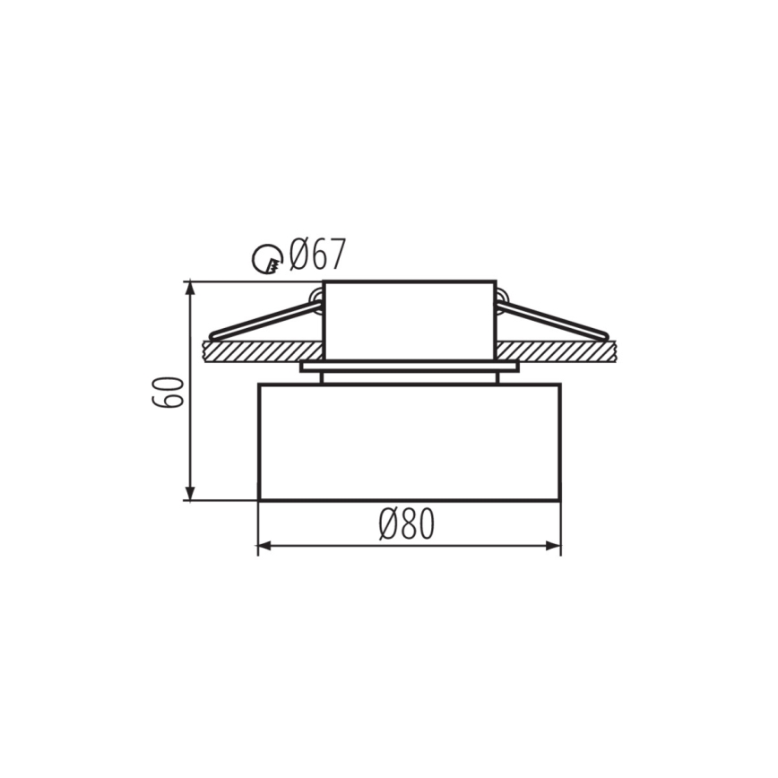 Einbaustrahler GOVIK GU10/10W schwarz/golden