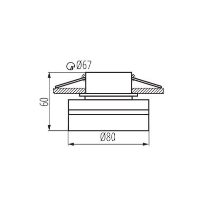 Einbaustrahler GOVIK GU10/10W schwarz/golden