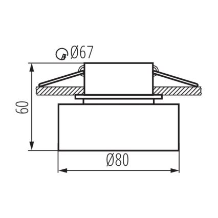 Einbaustrahler GOVIK GU10/10W weiß