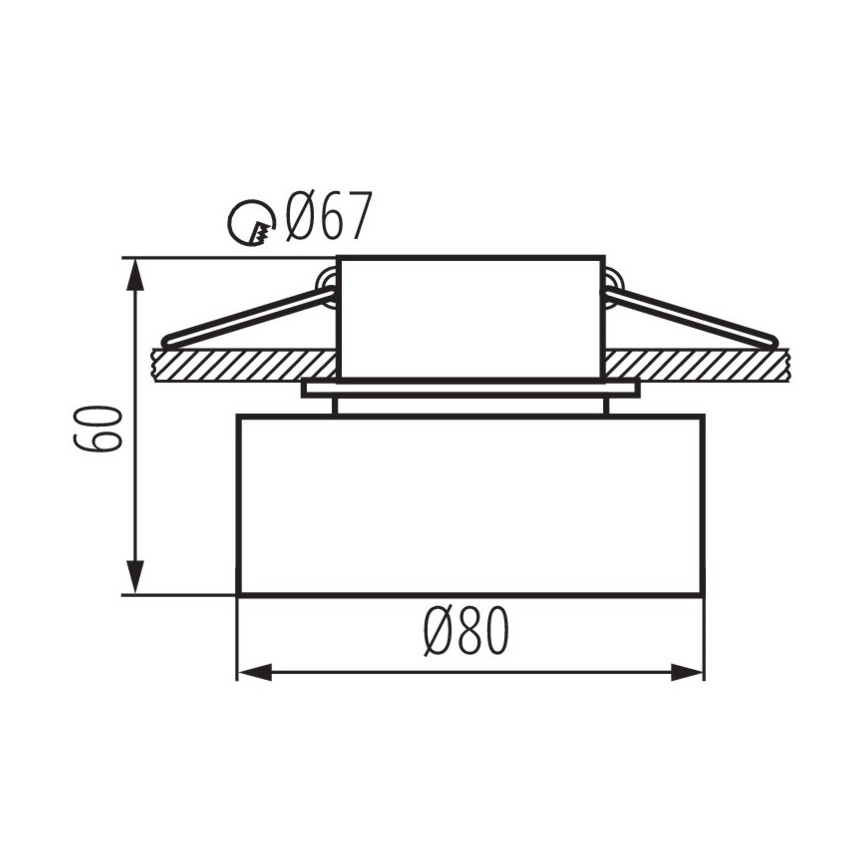 Einbaustrahler GOVIK GU10/10W weiß