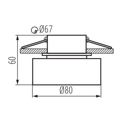 Einbaustrahler GOVIK GU10/10W schwarz