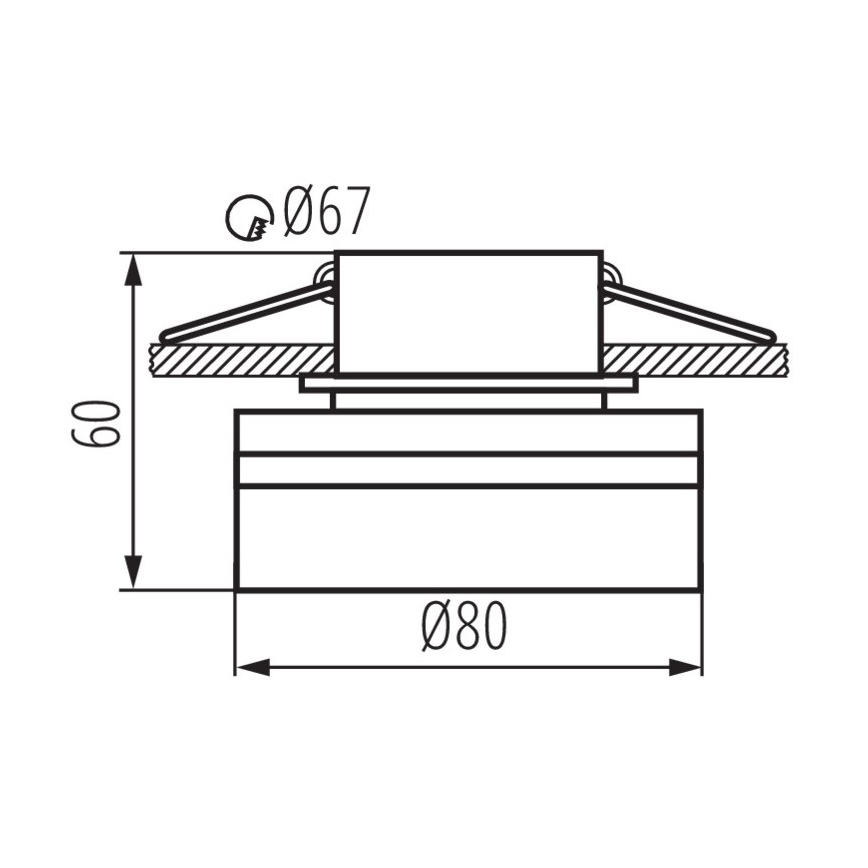 Einbaustrahler GOVIK GU10/10W schwarz