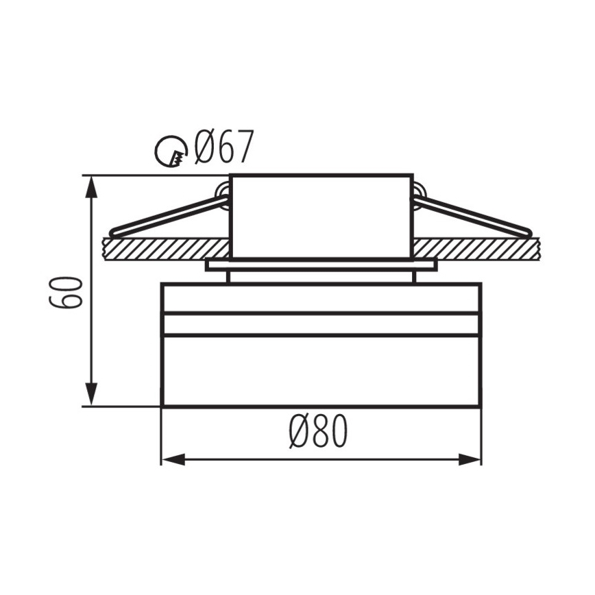 Einbaustrahler GOVIK GU10/10W weiß