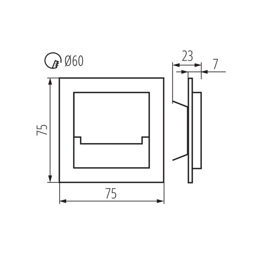 LED-Wandleuchte für Treppen SABIK MINI LED/0,8W/12V 3000K
