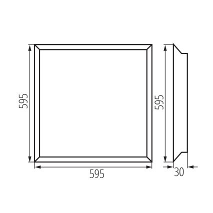 LED-Einbaupanel BAREV ECO LED/36W/230V 4000K 60x60 cm