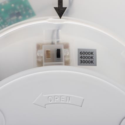 LED-Deckenleuchte AZPO, 18,5 W, 230 V, 3000/4000/6000 K, Ø 29 cm, IP54, weiß