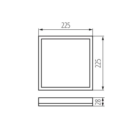 LED Deckenleuchte AZPO LED/12,3W/230V 3000/4000/6000K 22,5x22,5 cm IP54 schwarz