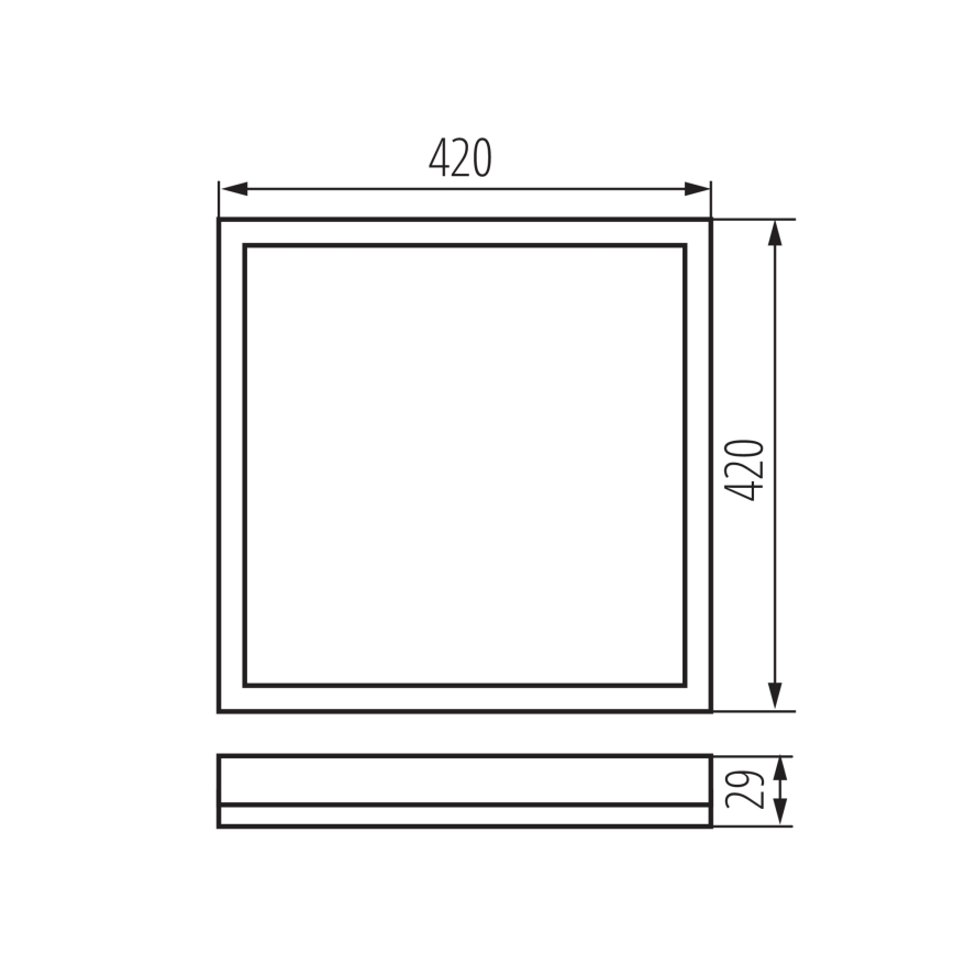 LED Deckenleuchte AZPO LED/22W/230V 3000/4000/6000K 42x42 cm IP54 weiß