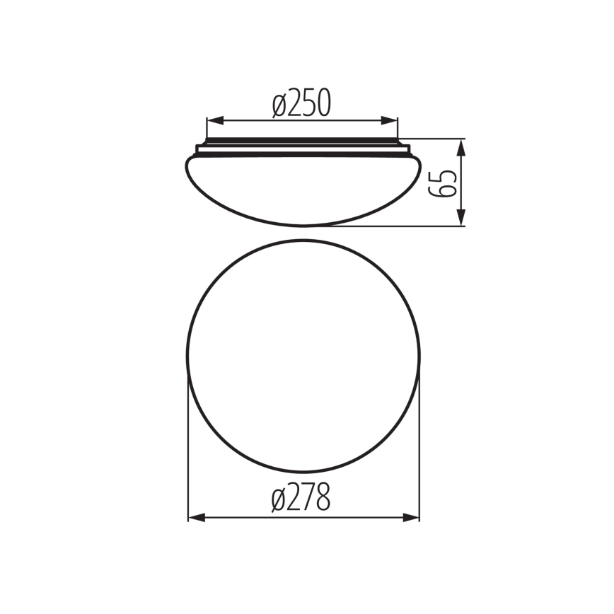 LED-Deckenleuchte für Badezimmer CORSO LED/12W/230V 3000/4000/6500K Ø 27,8 cm IP44