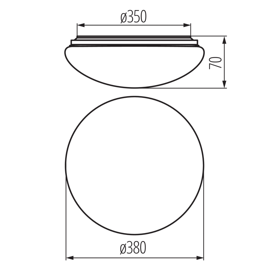 LED-Badezimmer-Deckenleuchte CORSO LED/24W/230V 3000/4000/6500K pr. 38 cm IP44