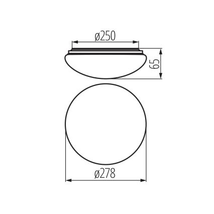 LED-Deckenleuchte für Badezimmer mit Bewegungs- und Dämmerungssensor CORSO LED/12W/230V 3000/4000/6500K pr. 27,8 cm IP44