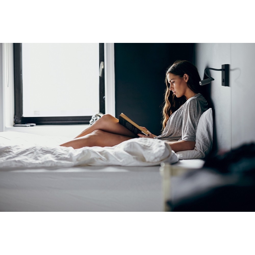 LED Flexibles Leselicht TONIL LED/2,7W/230V schwarz