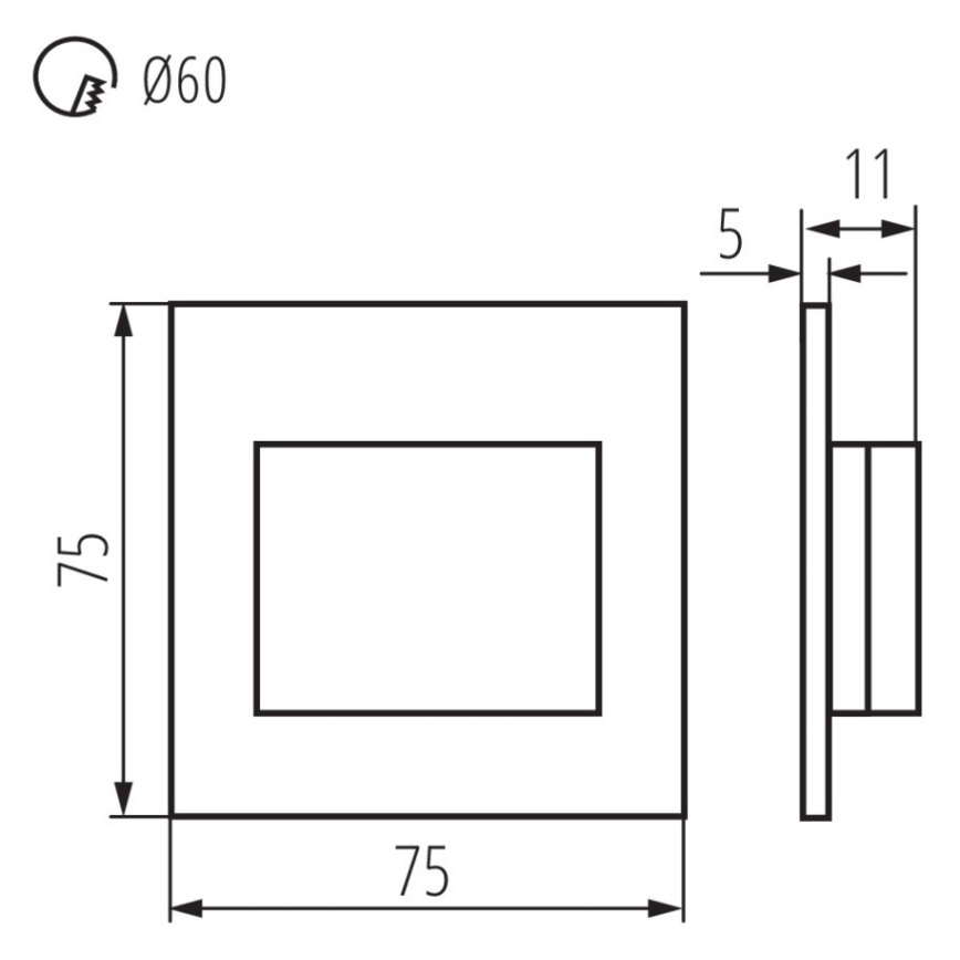 LED-Treppenleuchte ERINUS LED/1,5W/12V 4000K weiß