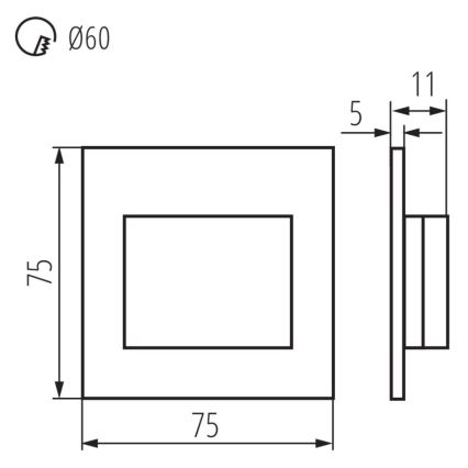 LED-Treppenbeleuchtung ERINUS LED/1,5W/12V 4000K schwarz