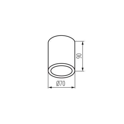 Kanlux 33361 - Auβen-Spotlight AQILO 1xGU10/7W/230V IP65 schwarz