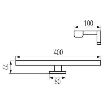 LED-Spiegelbeleuchtung für Badezimmer ASTIM LED/8W/230V IP44 schwarz