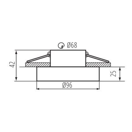Einbaulampe ELICEO GU10/10W weiß/gold