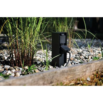 Outdoor-Steckdosensäule DASTO 2Z Type E 230V IP44 anthrazit