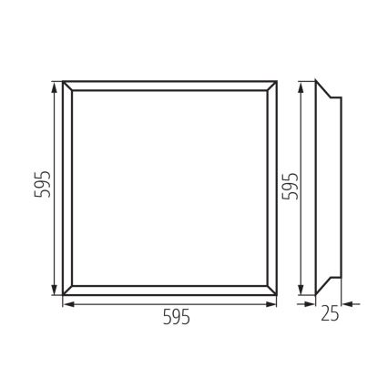 LED-Einbaupanel BLINGO LED/38W/230V 60x60 cm