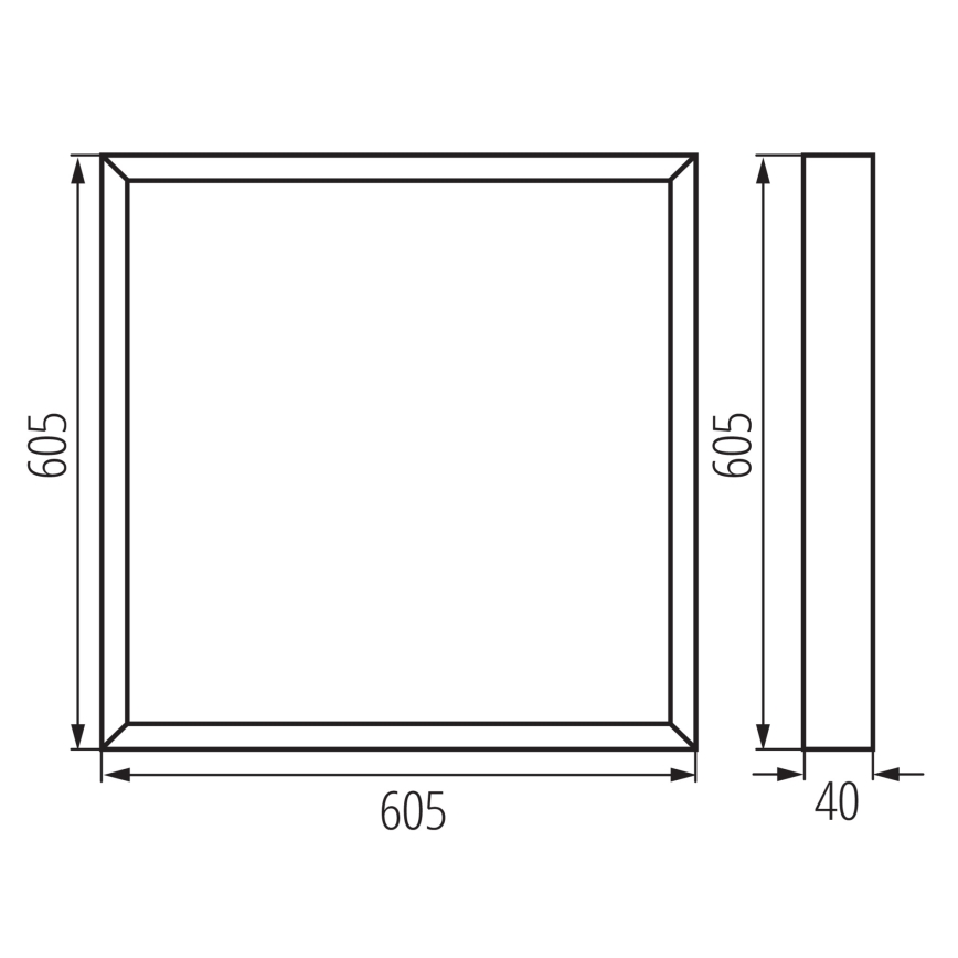 LED-Anbaupanel BLINGO LED/34W/230V 4000K 60x60 cm