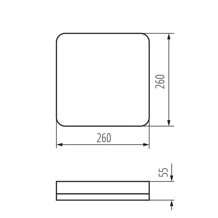 LED-Hochleistungs-Deckenleuchte IPER LED/26W/230V IK10 IP65 eckig weiß