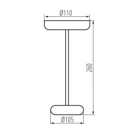 LED-dimmbare Akku-Lampe FLUXY LED/1,7W/1800 mAh IP44 grün
