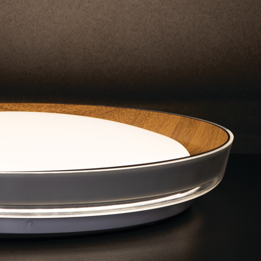LED-Deckenleuchte NIFU LED/17,8W/230V d 43 cm weiß/braun