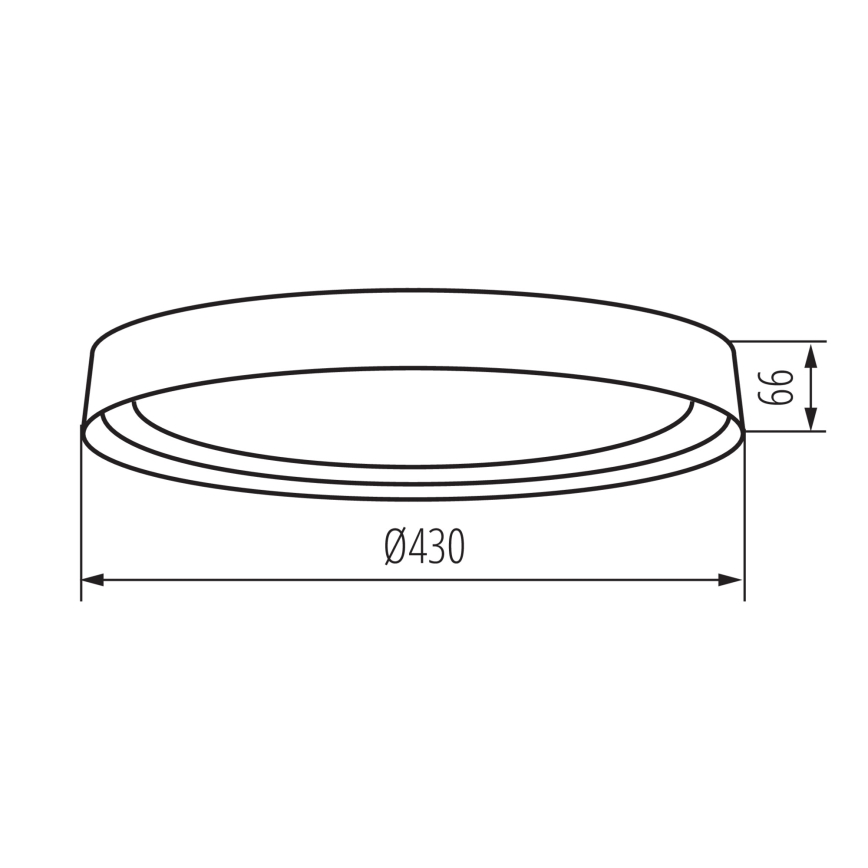 LED-Deckenleuchte NIFU LED/17,8W/230V d 43 cm weiß/schwarz