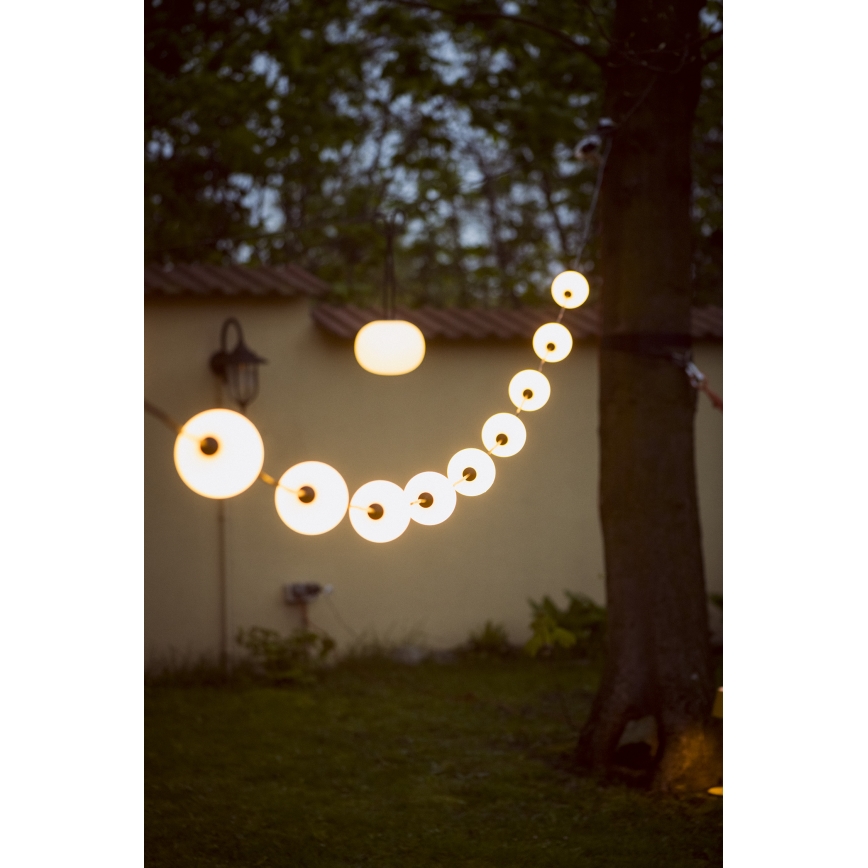 Dekorative LED-Outdoor-Kette GARLAND STONO 10xLED/10W/230V 6m IP67
