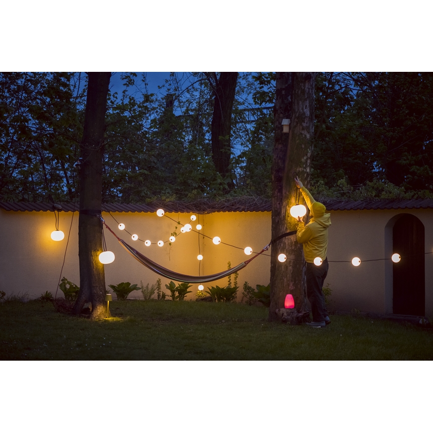 Dekorative LED-Outdoor-Kette GARLAND STONO 10xLED/10W/230V 6m IP67