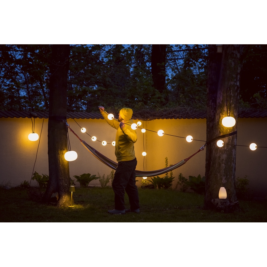 Dekorative LED-Outdoor-Kette GARLAND STONO 10xLED/10W/230V 6m IP67