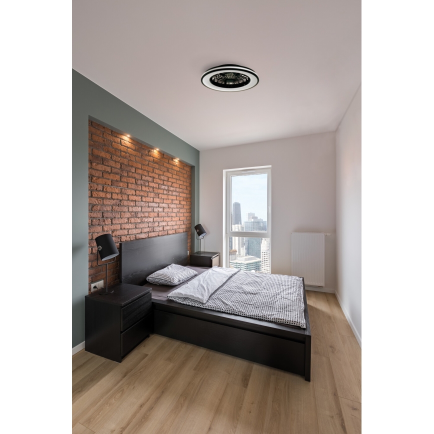 LED Dimmbares Deckenleuchte mit Ventilator PLAVE LED/48W/230V 3000/4000/6500K + Fernbedienung