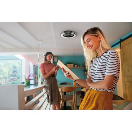 LED Dimmbares Deckenleuchte mit Ventilator PLAVE LED/48W/230V 3000/4000/6500K + Fernbedienung