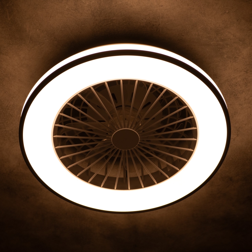 LED Dimmbares Deckenleuchte mit Ventilator PLAVE LED/48W/230V 3000/4000/6500K + Fernbedienung