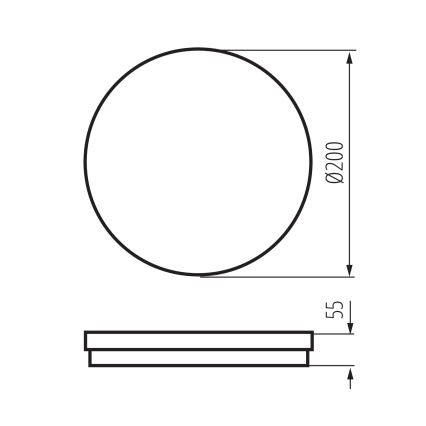 LED-Deckenleuchte für den Außenbereich BENO E LED/20W/230V 3000/4000/6500K d 20 cm IP65 schwarz