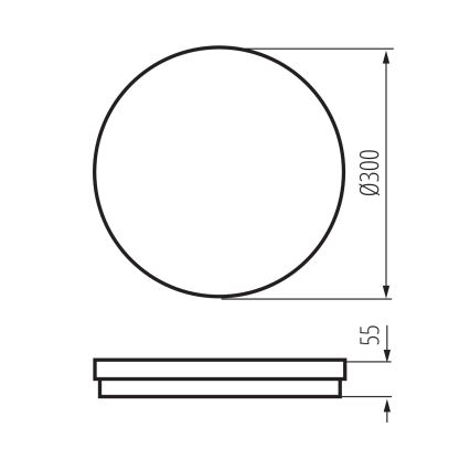 LED-Deckenleuchte für den Außenbereich BENO ECO LED/30W/230V 3000/4000/6500K d 30 cm IP65 schwarz