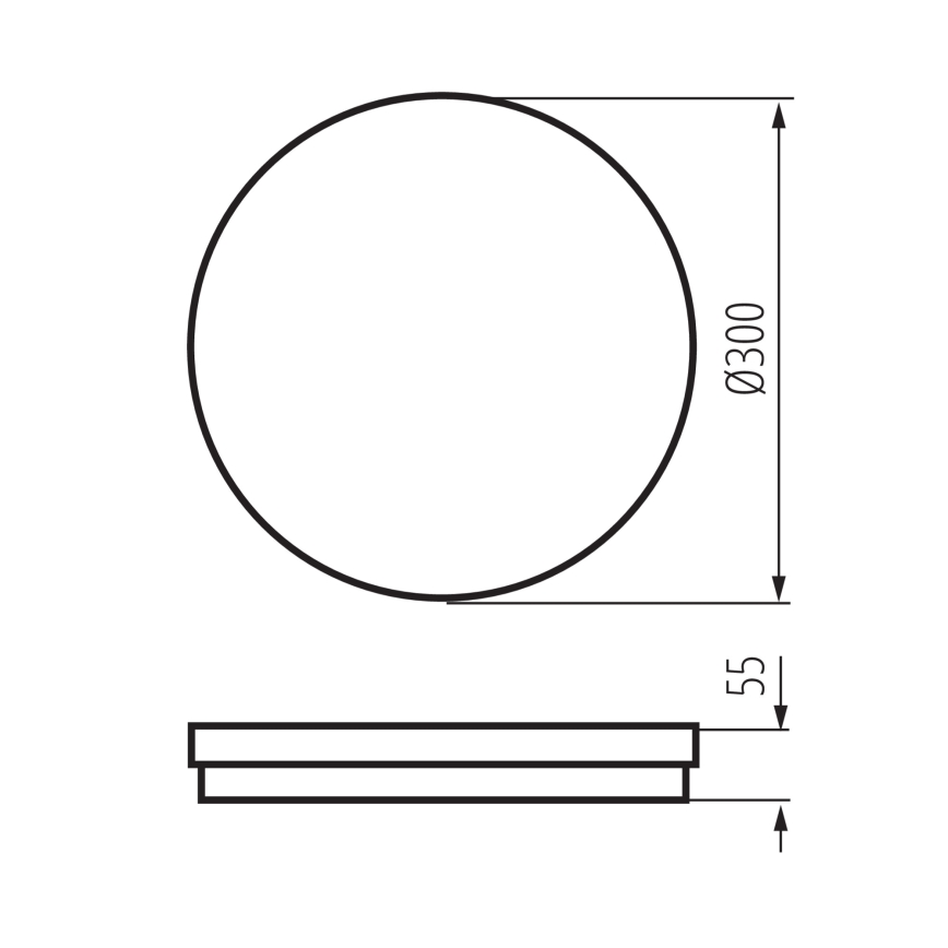 LED-Deckenleuchte für den Außenbereich BENO ECO LED/30W/230V 3000/4000/6500K d 30 cm IP65 schwarz