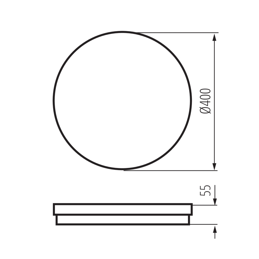 LED-Deckenleuchte für den Außenbereich BENO ECO LED/40W/230V 3000/4000/6500K d 40 cm IP65 schwarz