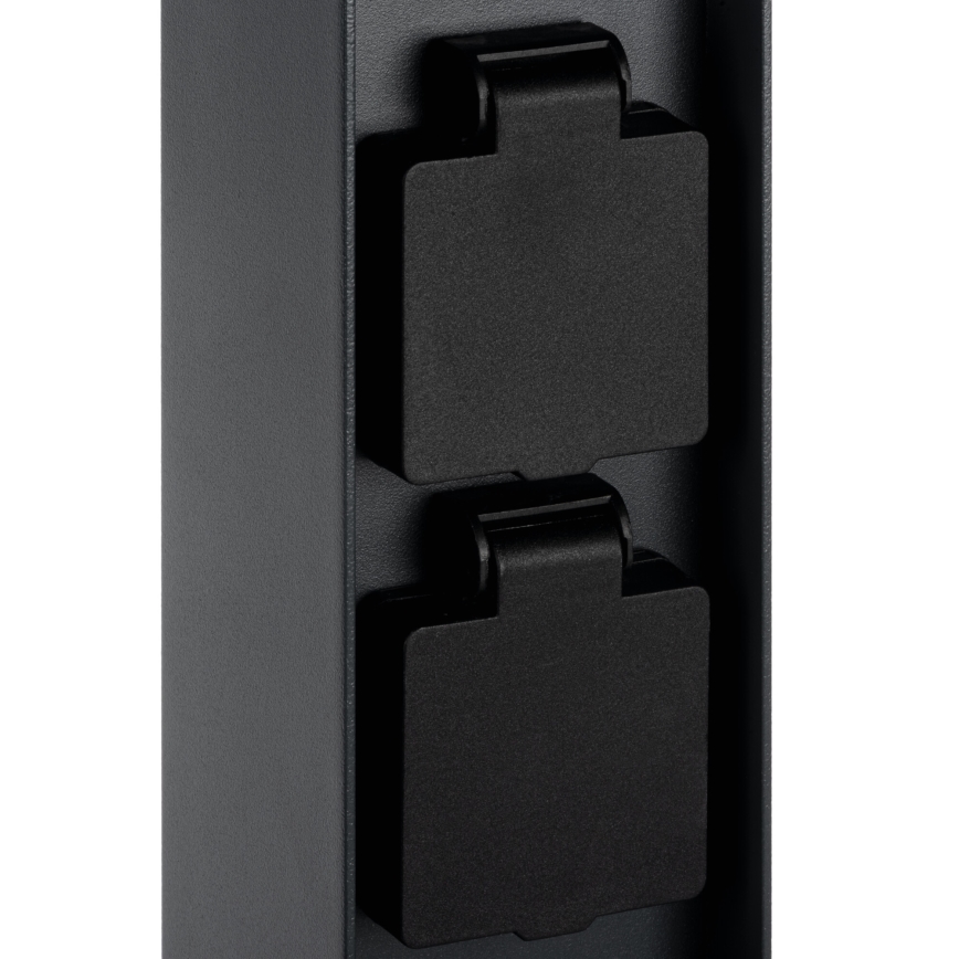 Außenleuchte mit 2 Steckdosen DASTEN 1xG9/11W/230V 30 cm IP44 schwarz