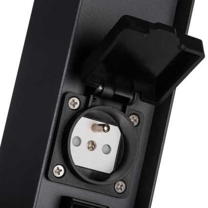 Außenleuchte mit 2 Steckdosen DASTEN 1xG9/11W/230V 30 cm IP44 schwarz